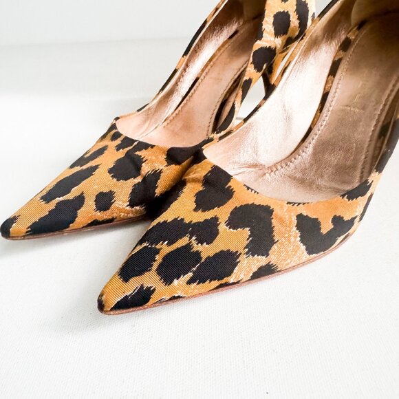 Casadei Animal Print Low Heel Pointy toe Classic Heels 9.5 - Picture 6 of 8